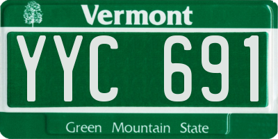 VT license plate YYC691