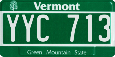 VT license plate YYC713