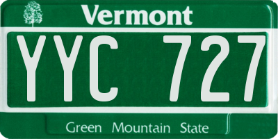 VT license plate YYC727