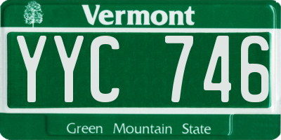 VT license plate YYC746
