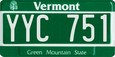 VT license plate YYC751
