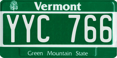 VT license plate YYC766