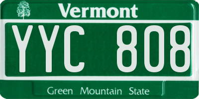 VT license plate YYC808