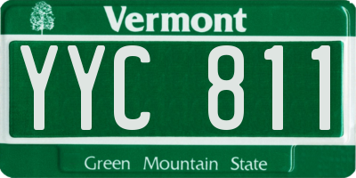 VT license plate YYC811