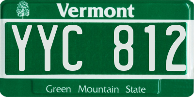 VT license plate YYC812