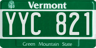 VT license plate YYC821