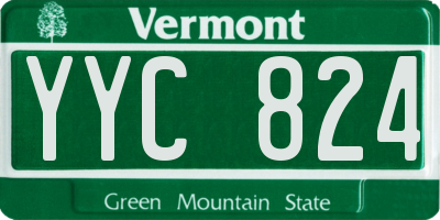 VT license plate YYC824