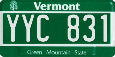 VT license plate YYC831