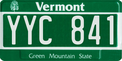VT license plate YYC841