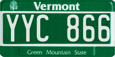 VT license plate YYC866
