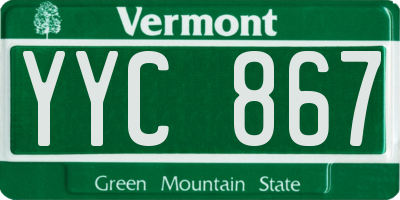 VT license plate YYC867