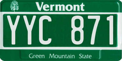 VT license plate YYC871