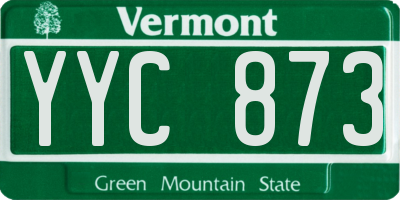 VT license plate YYC873