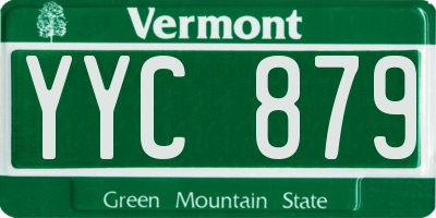 VT license plate YYC879