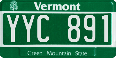 VT license plate YYC891