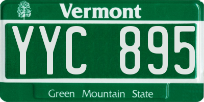 VT license plate YYC895