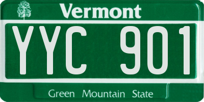 VT license plate YYC901