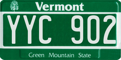 VT license plate YYC902