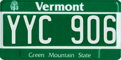 VT license plate YYC906