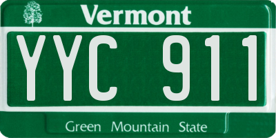 VT license plate YYC911
