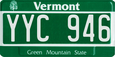 VT license plate YYC946