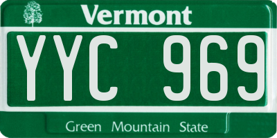 VT license plate YYC969