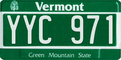 VT license plate YYC971