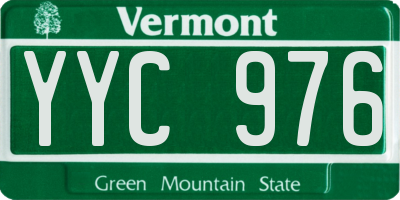 VT license plate YYC976