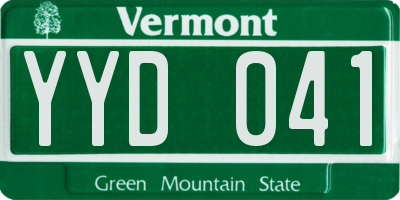 VT license plate YYD041