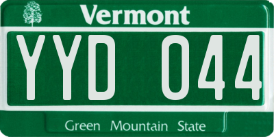 VT license plate YYD044