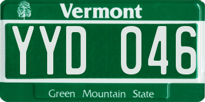 VT license plate YYD046