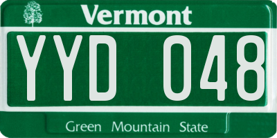 VT license plate YYD048