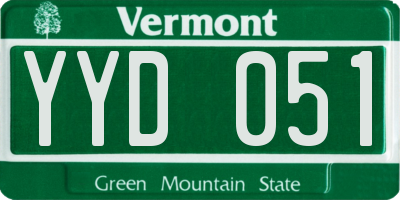 VT license plate YYD051
