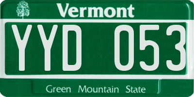 VT license plate YYD053