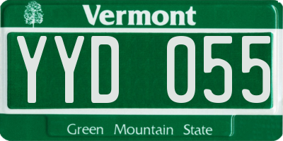 VT license plate YYD055