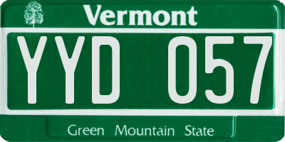 VT license plate YYD057
