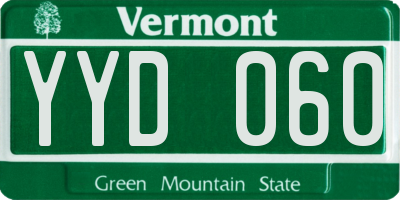 VT license plate YYD060