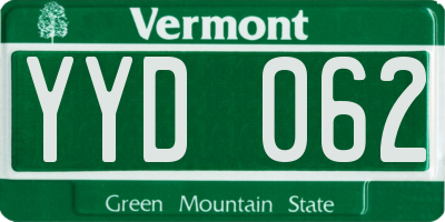 VT license plate YYD062