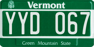 VT license plate YYD067