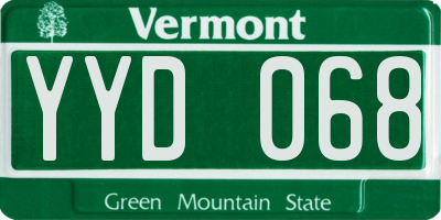 VT license plate YYD068