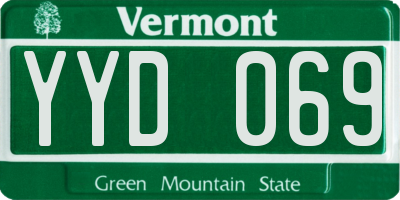 VT license plate YYD069
