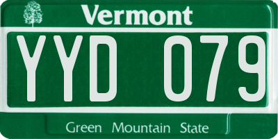 VT license plate YYD079