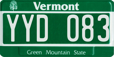VT license plate YYD083