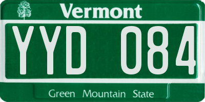 VT license plate YYD084