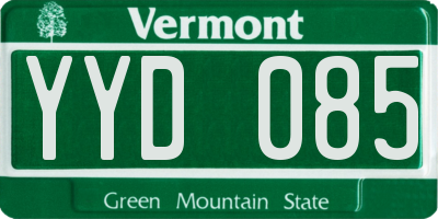 VT license plate YYD085