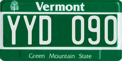 VT license plate YYD090