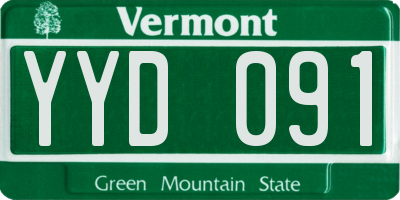 VT license plate YYD091