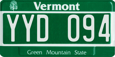 VT license plate YYD094