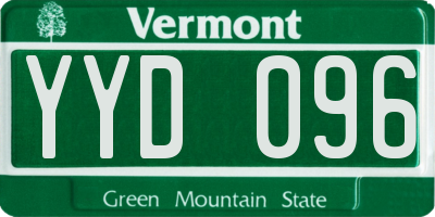 VT license plate YYD096