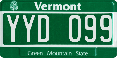 VT license plate YYD099